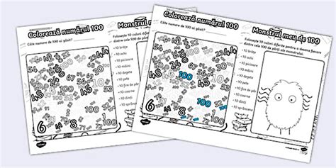 100 zile de școală – Fișă de activitate