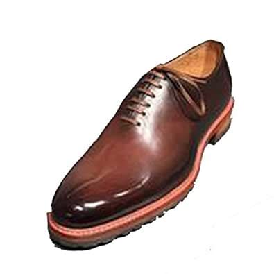 Buy Men's Stylish Brown Black Color Synthetic Leather Formal Shoes ...