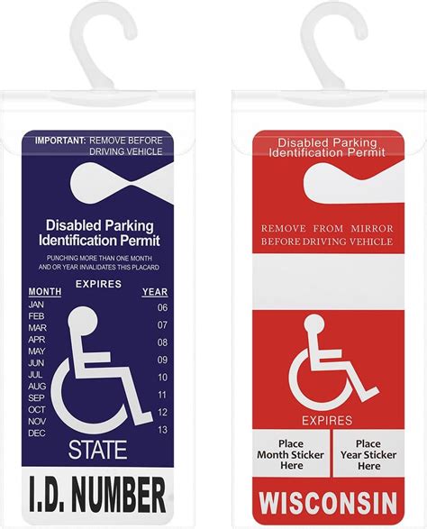 Amazon.com: 2 Pack Portable Handicap Placard Holder | Disability ...