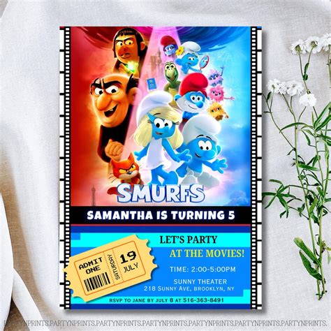 Smurf Movie Ticket