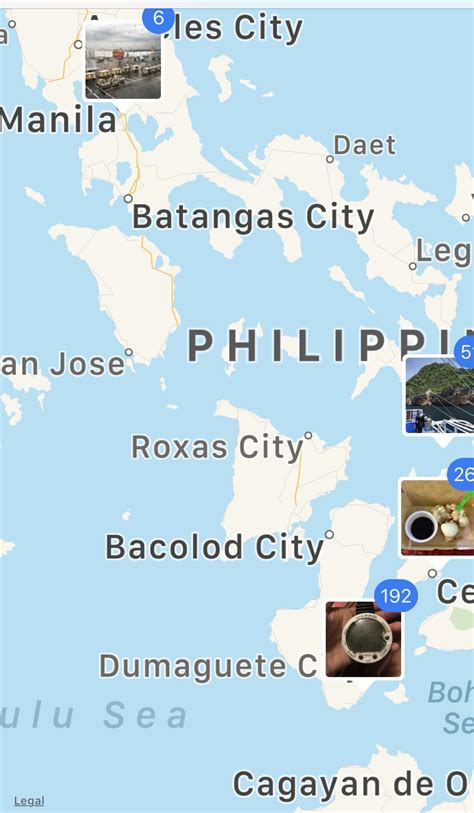 Map of Bacolod City, Dumaguete, Batangas, Cagayan