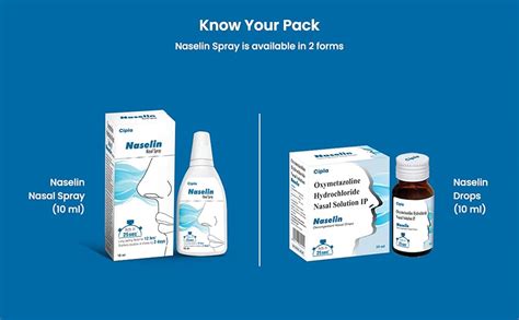 Buy Cipla Naselin Nasal Spray | Unblocks Nose in 25 secs | 12 hours ...