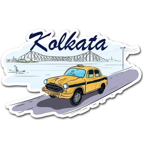 Buy Prints and Cuts Kolkata Awesome City Fridge Magnet/Memorial Decor ...