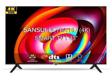 SANSUI 109 cm (43 inches) 4K Ultra HD Certified Android LED TV ...