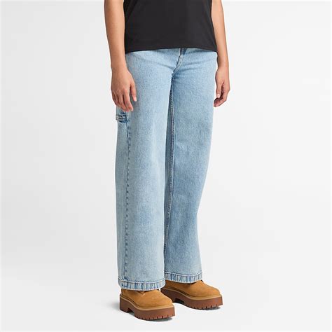 Denim Carpenter Trouser for Women in Light Blue