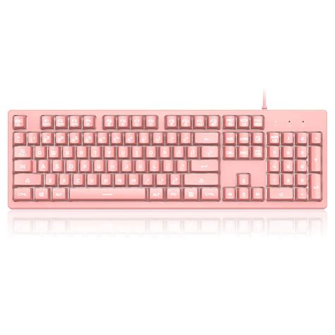 NACODEX DKS100 Gaming Membrane Keyboard 104 Keys with Mechanical Feel ...