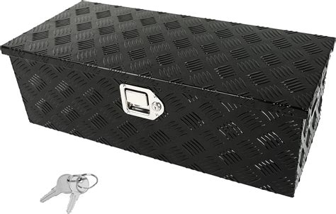Buy Gooeap 30 x 13 x 10 Inch Black Aluminum 5 Bar Tread Tool Box Truck ...