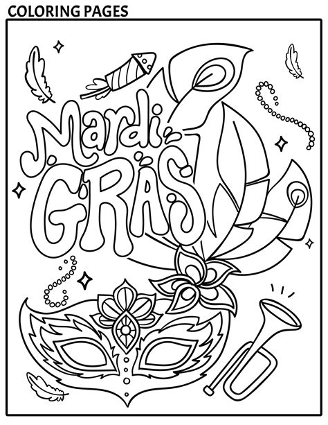 Mardi Gras Coloring Pages Printable fun FREE for Kids — xoxoerinsmith.com