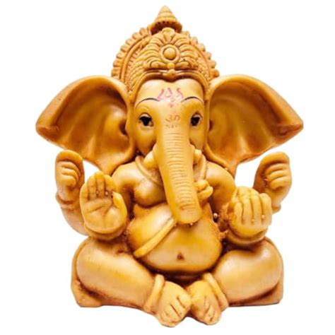 Buy ARTFULLY CRAFTS Lord Ganesha Ji Murti | Car Dashboard Brown Resin ...