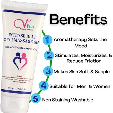 Buy VIGINI COOL BLUE SENSUAL LUBRICANT MASSAGE GEL 100ML+ ENERGY ...