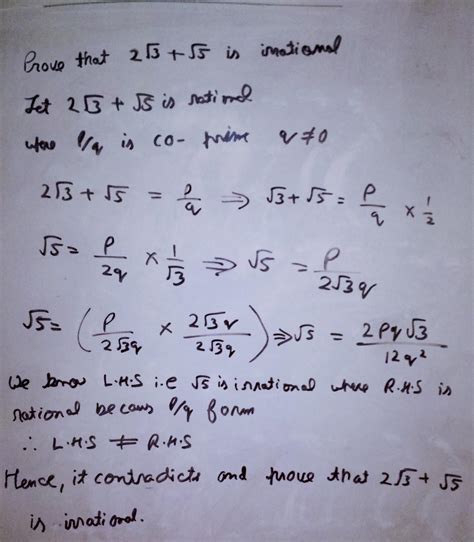 Prove that 2 plus root 3 by five - Brainly.in
