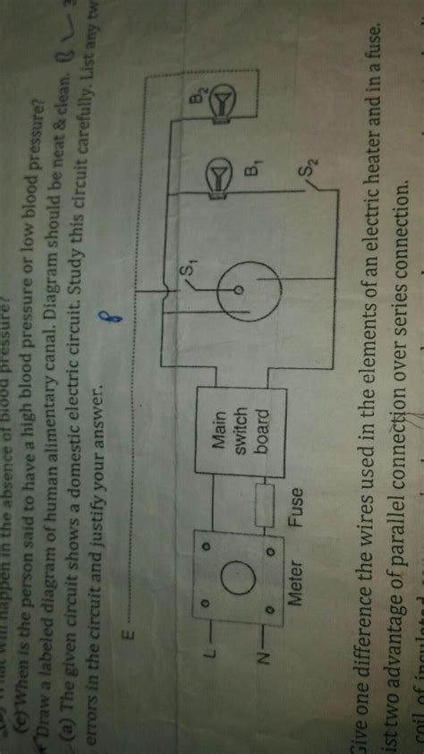 the given circuit shows a domestic electric circuit. list any two ...
