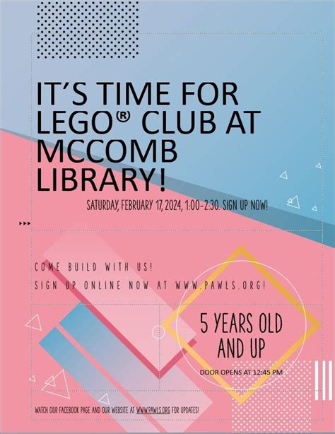 LEGO CLUB 2024, Pike-Amite-Walthall Library System, Mccomb, February 17 ...