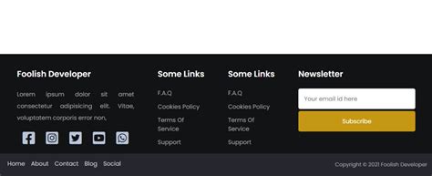 CSS Website Footer Design 的图像结果