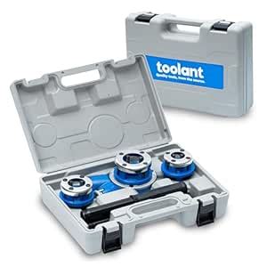 toolant Ratchet Pipe Threader Kit, NPT 1/2" - 1" Manual Ratcheting Pipe ...