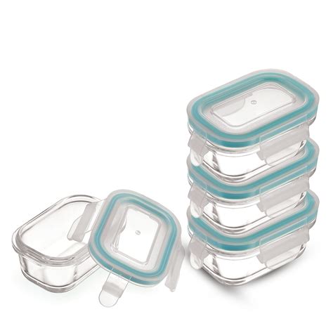 Rectangle Glass Container -Set of 4