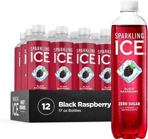 Amazon.com: Sparkling Ice, Black Raspberry Sparkling Water, Zero Sugar ...