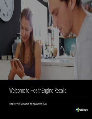 Fillable Online Welcome to HealthEngine Recalls - Help Centre Fax Email ...