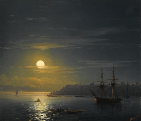 Art Prints of The Brig Mercury in Moonlight by Ivan Konstantinovich ...