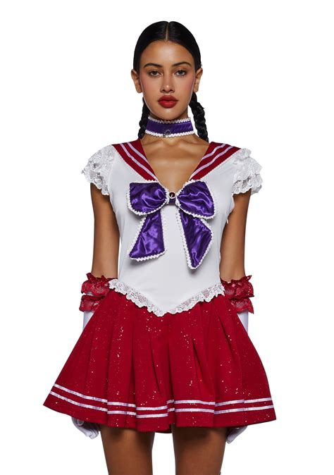 Trickz N' Treatz Space Sailor Mini Dress Costume Set - Red – Dolls Kill