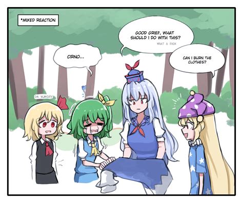 cirno, rumia, kamishirasawa keine, daiyousei, and clownpiece (touhou ...
