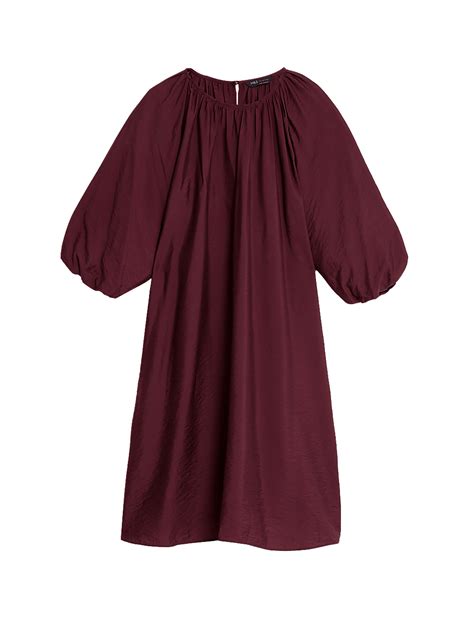 Buy Puff Sleeve Knee Length Shift Dress at Marks & Spencer