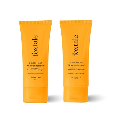 FoxTale Spf 50 Vitamin C Glow Sunscreen With Pa++++ & Niacinamide ...