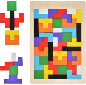 GREEN WAY 3D Wooden Tangram Puzzle Jigsaw Russian Building Blocks Game ...