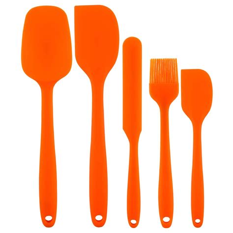 Buy FS COOL Set of 5-Piece Heat-Resistant Silicone Spatula Set for Non ...