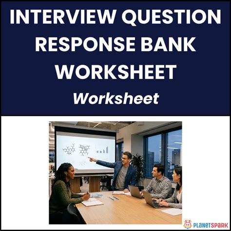 Interview Question Response Bank Worksheet | PlanetSpark