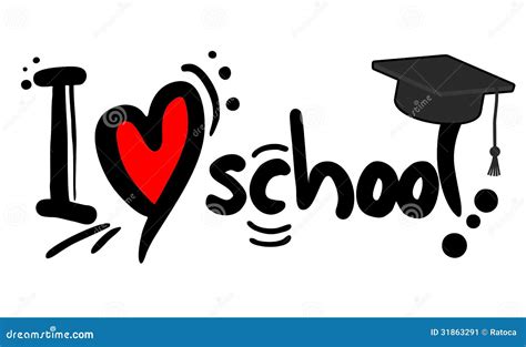 Love school stock vector. Illustration of knowledge, college - 31863291
