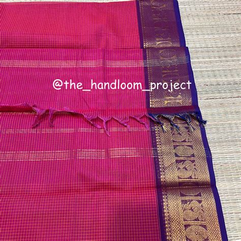 Pink checked kanchi – The Handloom Project