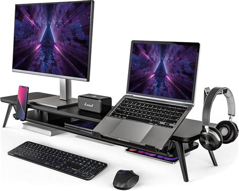 Fenge Dual Monitor Stand with Storage Organizer and India | Ubuy