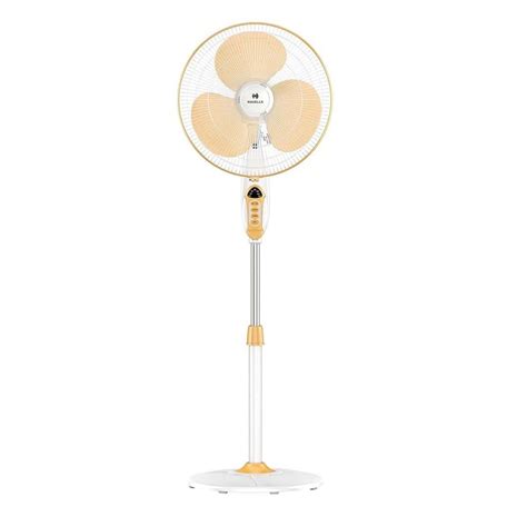 Havells BLDC Pedestal Fan (400mm) White and Yellow – LX INDIA