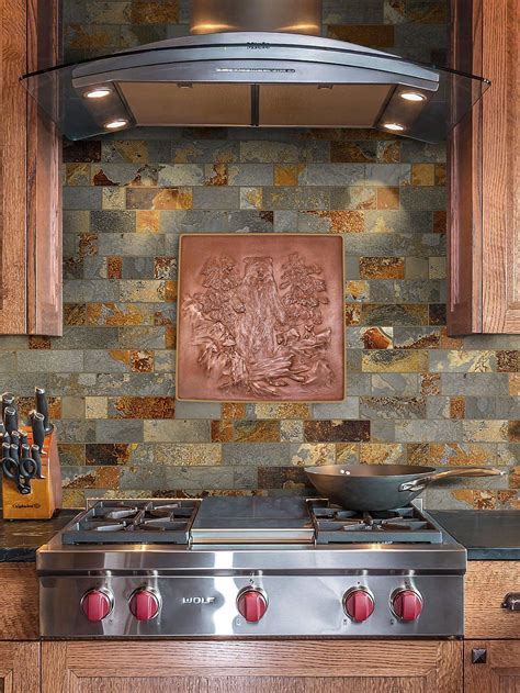 Copper Backsplash, Polished Copper Bear Backsplash, Copper Tile ...