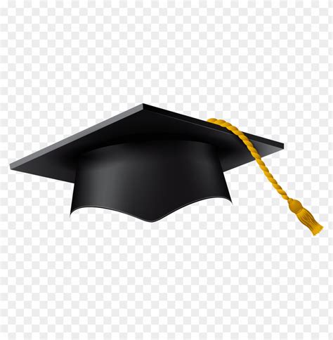 Gold Graduation Cap PNG Image with Transparent Background