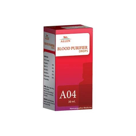 Allen A04 Blood Purifier drops, Swollen lymph glands, unclean skin ...