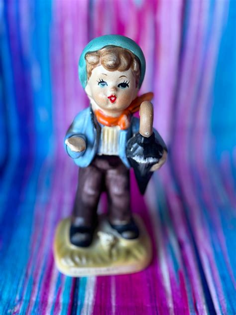Vintage 1940 Hummel Made in Japan Erich Stauffer Umbrella Boy Figurine Knick Knack Collectibles ...