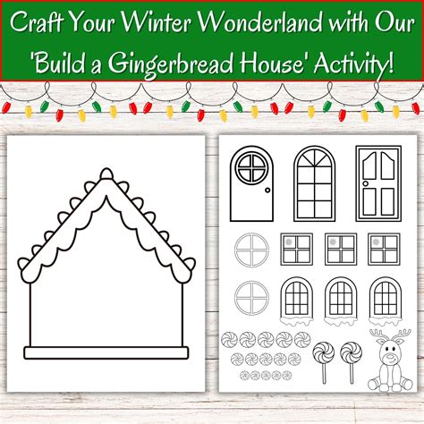 Gingerbread House Template Printable Craft - Worksheet Template