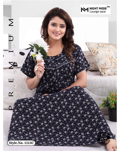 PREMIUM SEGMENT PLUS SIZE NIGHTY ALPINE COTTON NIGHTY FOR WOMEN -LYFSN ...