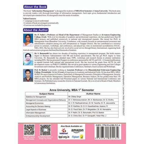 Information Management Book for Mba 1st Semester