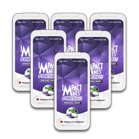 "IMPACTMINTS" Sugar-Free Strong Flavor Mints Pack Of 6-10G Each, For An ...