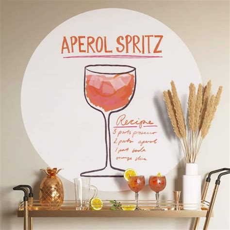 Wall sticker kitchen - Fritsch - Aperol Spritz - Round | wall-art.com