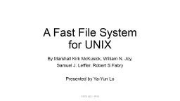 Image result for Fast File System