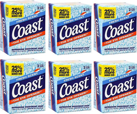 Amazon.com : Coast Deodorant Soap - Bar Soap with Thick Rich Lather ...