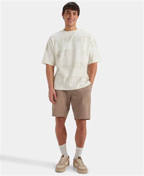 Buy Super Combed Cotton Rich Graphic Printed Oversized T-Shirt - Snow ...