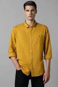 LOUIS PHILIPPE Men Printed Casual Yellow Shirt - Buy LOUIS PHILIPPE Men ...