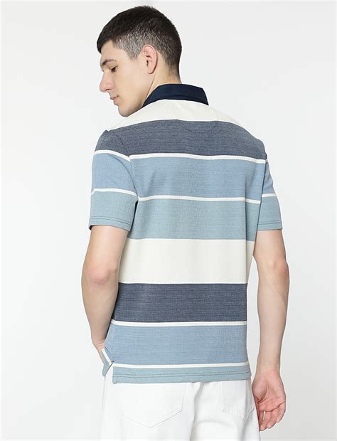 Buy Cotton Rich Stripes Polo T-Shirt at Marks & Spencer