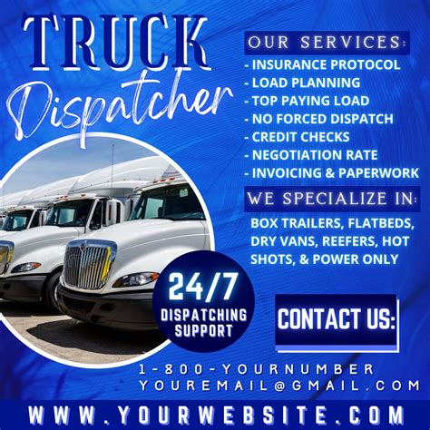 Truck Dispatcher Flyer Template Free