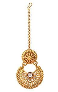 Buy Shree Nakoda Enterprise Alloy Golden Elegent Maangtika for Women ...